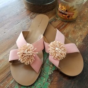 J. Crew Slide Pompom Sandals